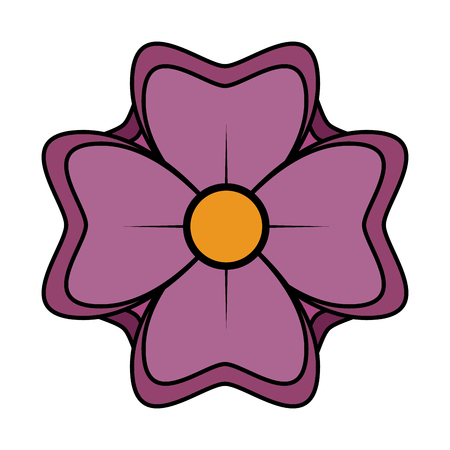 natural flower decoration on white background vector illustrationのイラスト素材