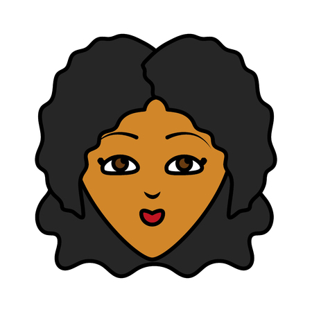 woman face on white background vector illustrationのイラスト素材