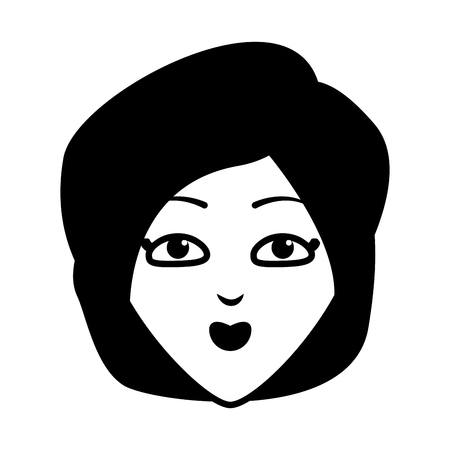 woman face on white background vector illustrationのイラスト素材