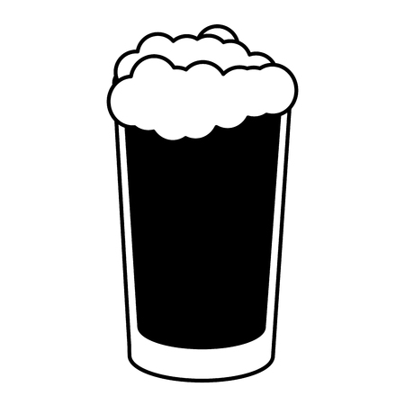 cold beer foam on white background vector illustrationのイラスト素材