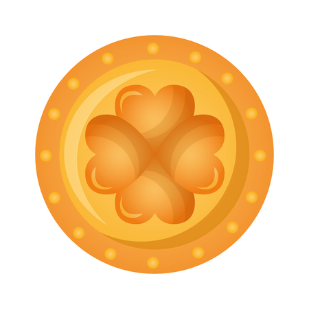 coin clover happy st patricks day vector illustrationのイラスト素材