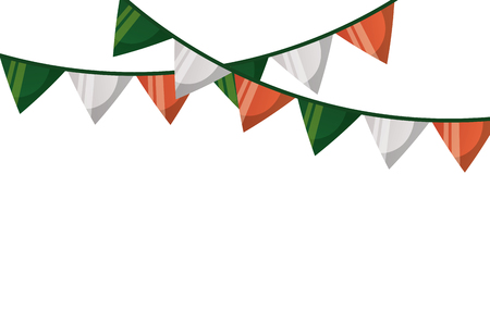 garlands decoration party on white background vector illustrationのイラスト素材