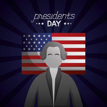 american flag happy presidents day stripes background vector illustrationのイラスト素材
