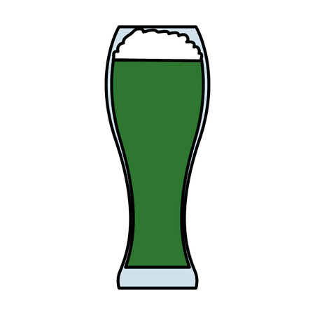 glass with green beer vector illustration designのイラスト素材