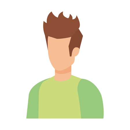 young man avatar character vector illustration designのイラスト素材
