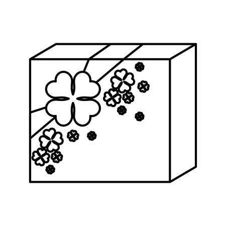 st patricks day gift with clovers vector illustration designのイラスト素材