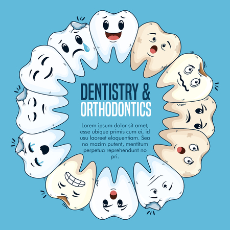 dentistry treatment with medicine hygiene care vector illustrationのイラスト素材