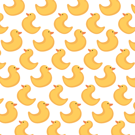 cute rubber ducks pattern vector illustration designのイラスト素材