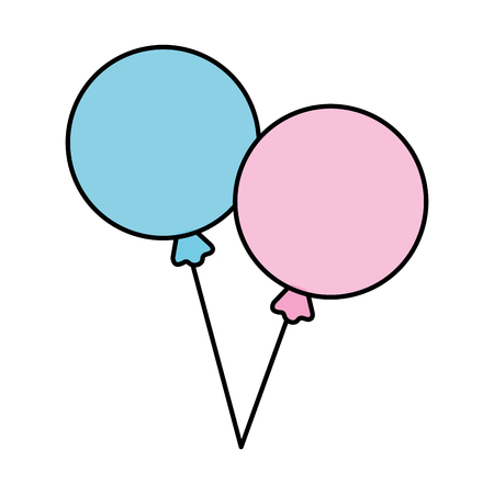 balloons helium floating icon vector illustration designのイラスト素材