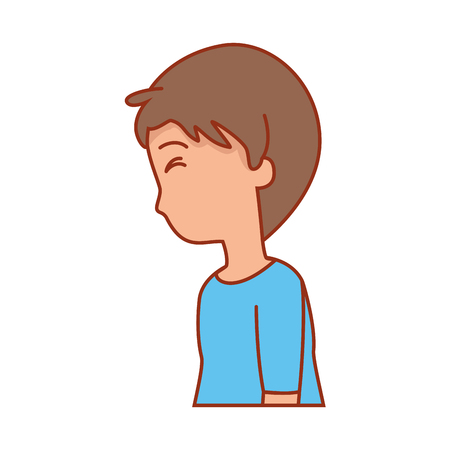 young man avatar character vector illustration designのイラスト素材