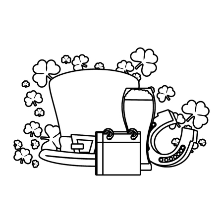 st patricks set icons vector illustration designのイラスト素材