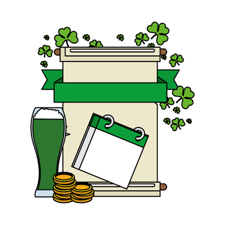 st patricks set icons vector illustration designのイラスト素材