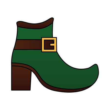 green shoe of leprechaun happy st patricks day vector illustrationのイラスト素材