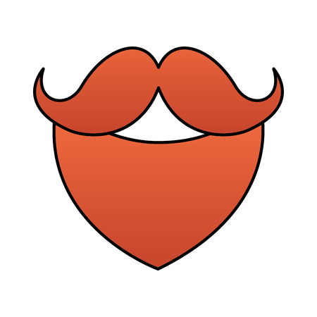 red beard and mustache on white backgroundのイラスト素材