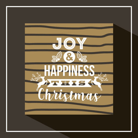 joy and happiness this christmas rustic background vector illustrationのイラスト素材