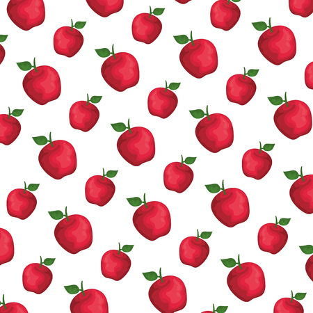 apple fresh fruit pattern background vector illustration designのイラスト素材