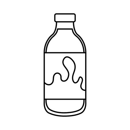 delicious milk bottle icon vector illustration designのイラスト素材