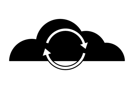 cloud computing reload data storage vector illustrationのイラスト素材