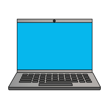 laptop computer device on white background vector illustrationのイラスト素材