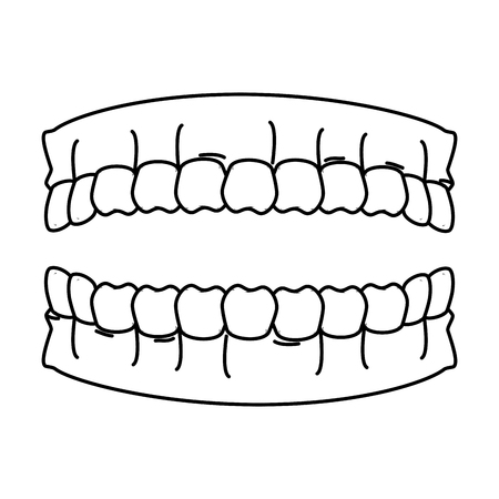 human teeth isolated icon vector illustration designのイラスト素材