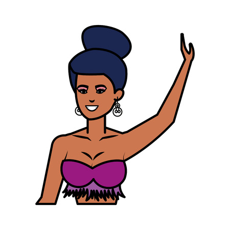 beautiful woman with swimsuit vector illustration designのイラスト素材