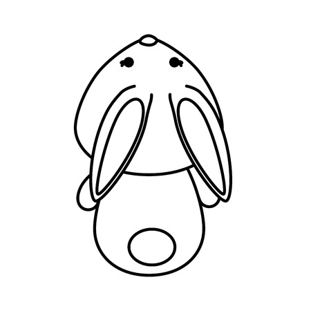 cute rabbit character icon vector illustration designのイラスト素材