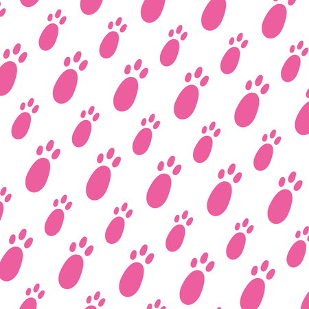 rabbit paws pattern background vector illustration designのイラスト素材