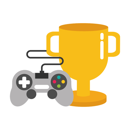 trophy control device video game vector illustrationのイラスト素材
