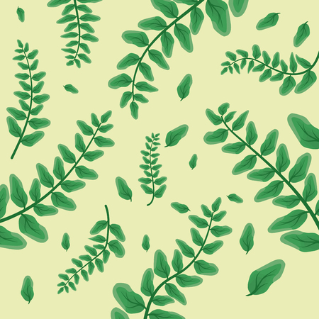 foliage nature green leaves decoration vector illustrationのイラスト素材