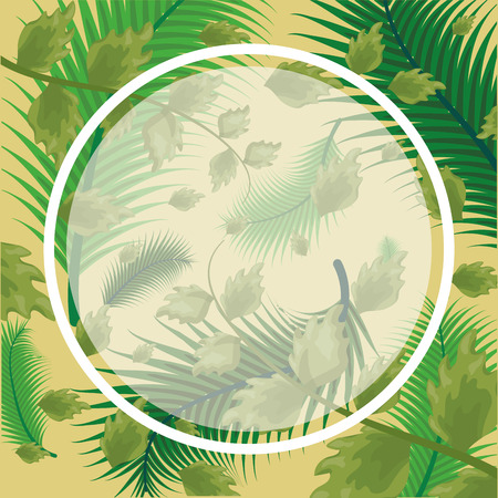 foliage sticker nature leaves background vector illustrationのイラスト素材