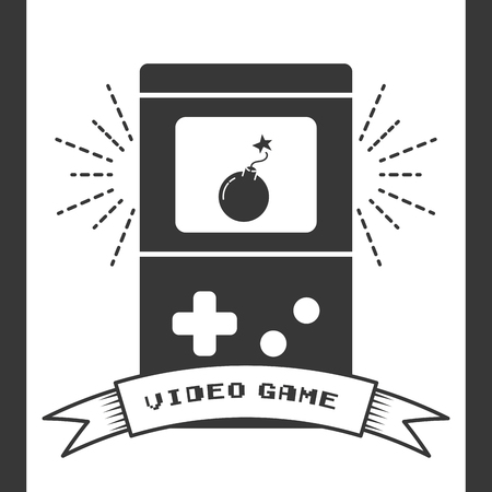 portable console retro video game vector illustrationのイラスト素材