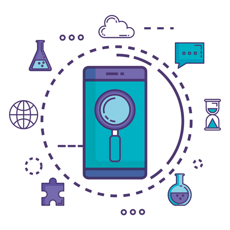 smartphone with innovation icons vector illustration designのイラスト素材
