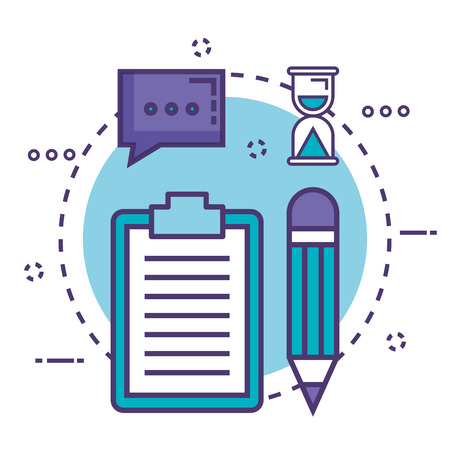 clipboard with innovation icons vector illustration designのイラスト素材