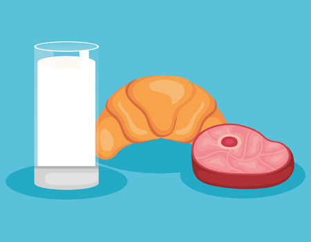 healthy breakfast menu icon vector illustration designのイラスト素材