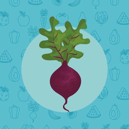 fresh eggplant vegetable icon vector illustration designのイラスト素材