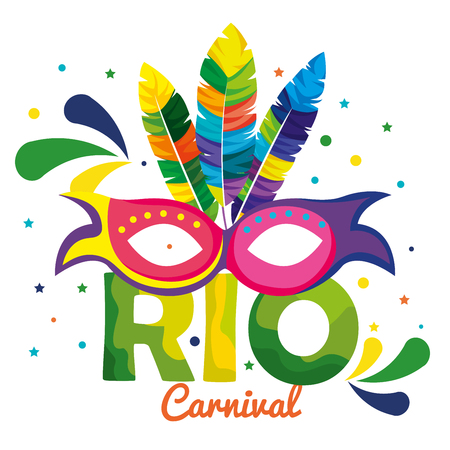 rio carnival brazilian card vector illustration designのイラスト素材