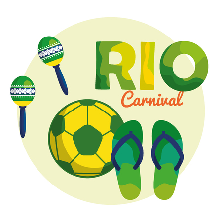 rio carnival brazilian card vector illustration designのイラスト素材