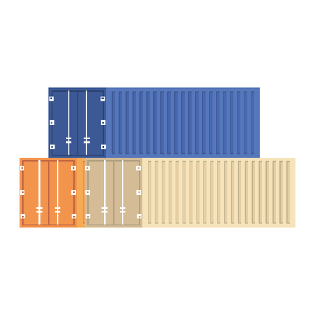 pile containers logistic service vector illustration designのイラスト素材