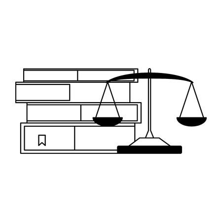 books stacked and balance knowledge vector illustrationのイラスト素材