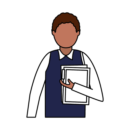 business man portrait on white background vector illustrationのイラスト素材