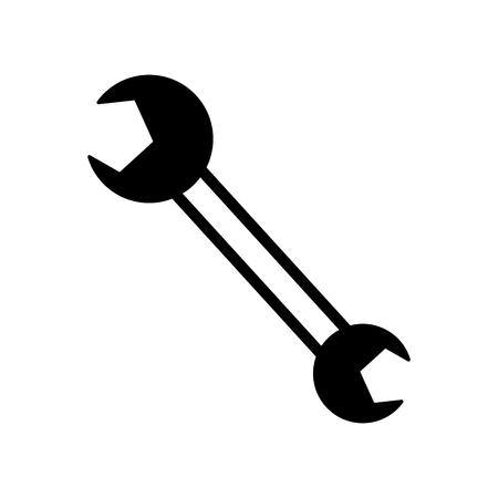 wrench tool repair on white background vector illustrationのイラスト素材