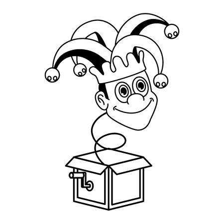 jack in the box april fools day vector illustrationのイラスト素材