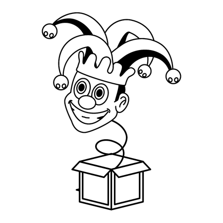 jack in the box april fools day vector illustrationのイラスト素材