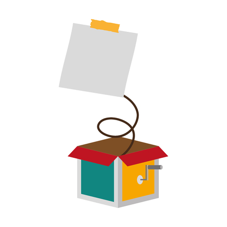 prank box note april fools day vector illustrationのイラスト素材
