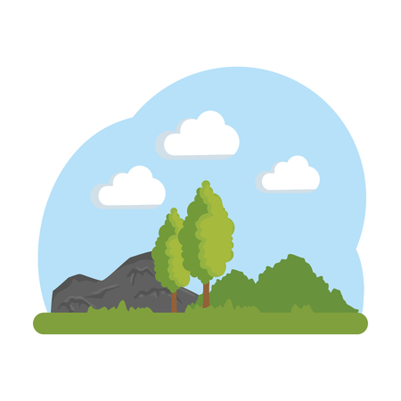 landscape savannahh scene icon vector illustration designのイラスト素材