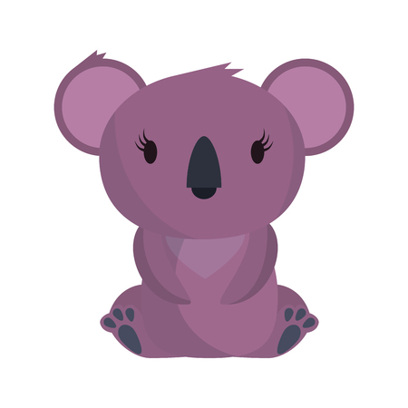 little koala female wild character vector illustration designのイラスト素材