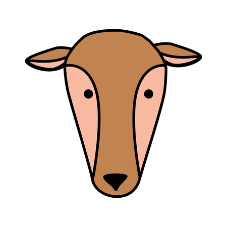 african female antelope wild character vector illustration designのイラスト素材