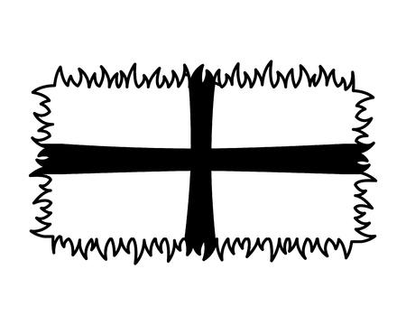 bale of hay farm on white background vector illustrationのイラスト素材