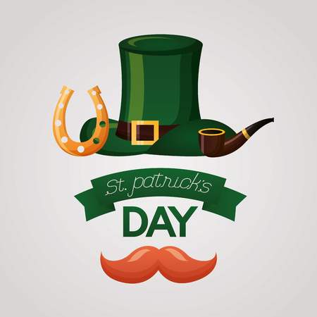 hat happy st patricks day vector illustrationのイラスト素材