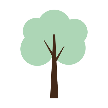tree forest nature on white background vector illustrationのイラスト素材